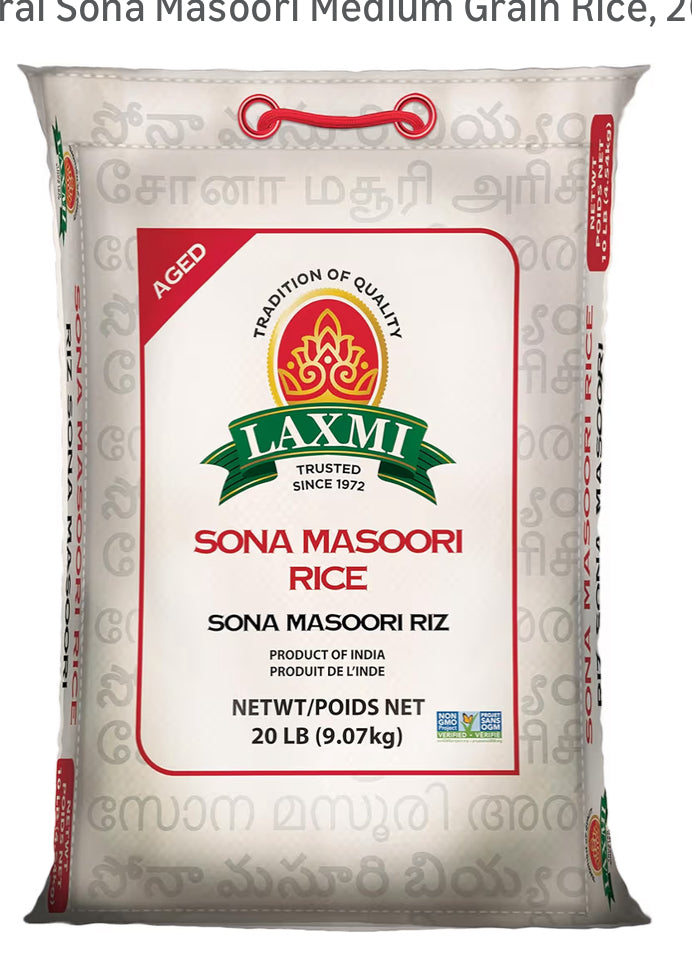 Laxmi Sona masoori rice 20 lb