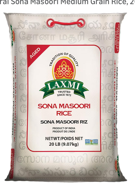 Laxmi Sona masoori rice 20 lb