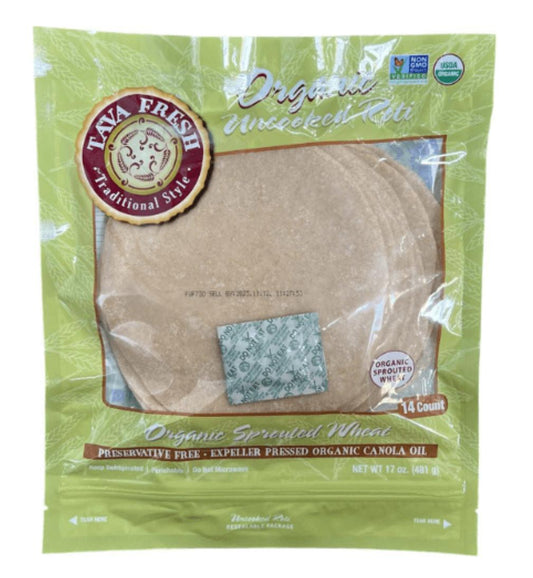 Tava Fresh -Traditional Style -Oragnic Uncooked Roti