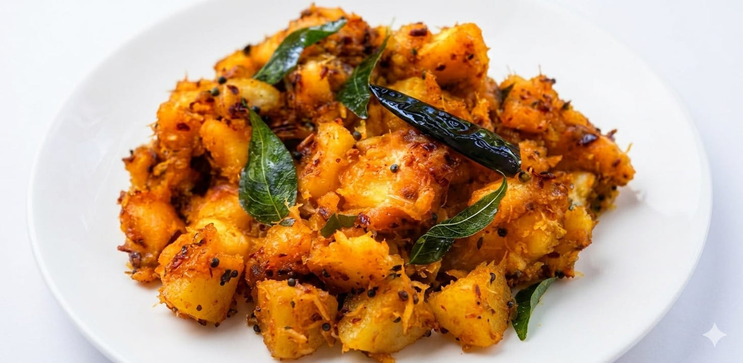 Crushed Chilli Tapioca (Kappa Ularthiyathu)