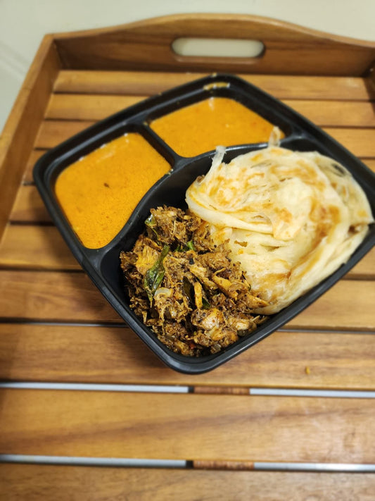 Porotta with Pichi Potta Chicken & salna